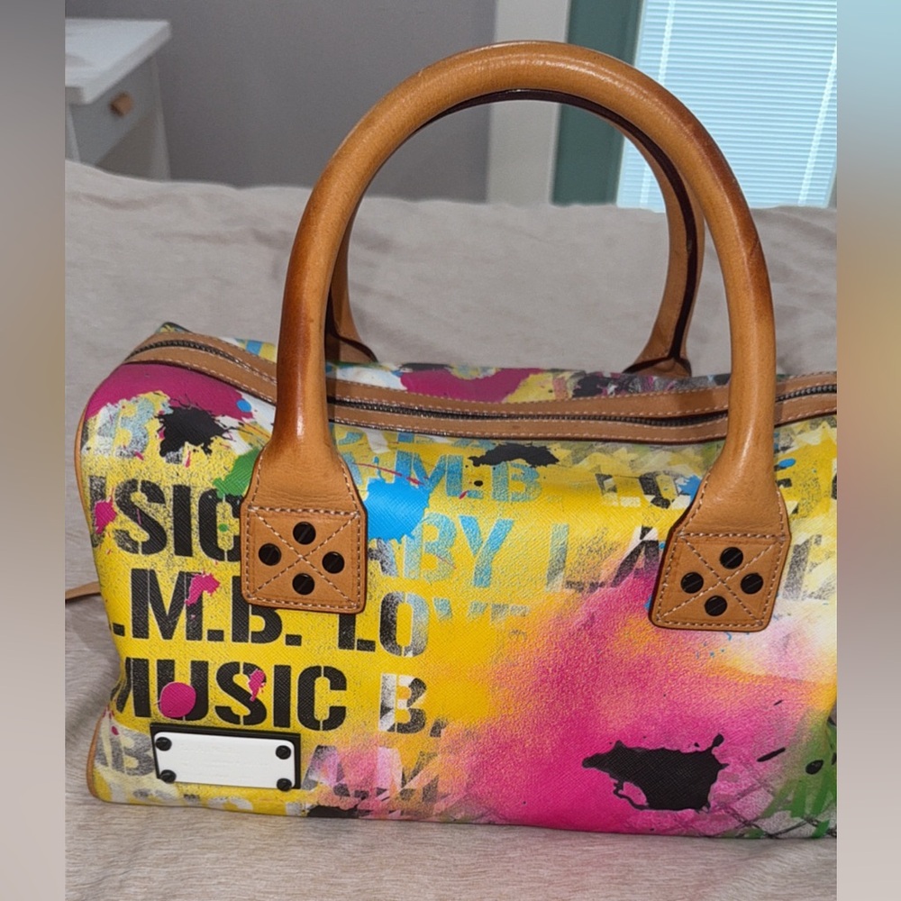 Gwen Stefani Multi-color graffiti style l.a.m.b. Tote Bag Vintage